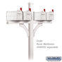 Salsbury Deluxe Mailbox Post - 2 Sided for (4) Mailboxes - In-Ground Mounted