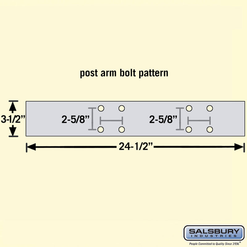 Salsbury Deluxe Mailbox Post - 2 Sided for (4) Mailboxes - In-Ground Mounted