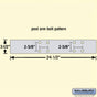 Salsbury Deluxe Mailbox Post - 2 Sided for (4) Mailboxes - In-Ground Mounted
