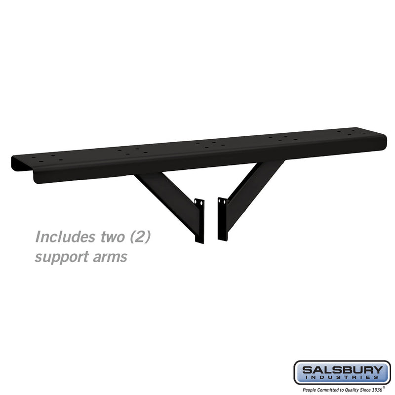 Salsbury Spreader - 5 Wide with 2 Supporting Arms - for Rural Mailboxes - Black