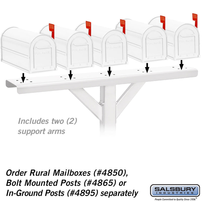 Salsbury Spreader - 5 Wide with 2 Supporting Arms - for Rural Mailboxes