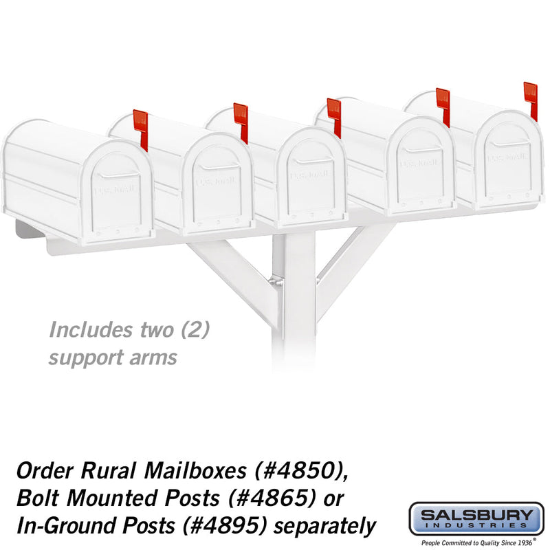 Salsbury Spreader - 5 Wide with 2 Supporting Arms - for Rural Mailboxes