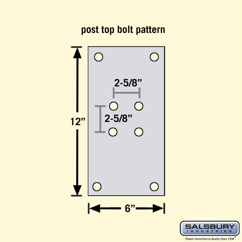 Salsbury Standard Mailbox Post - In-Ground Mounted