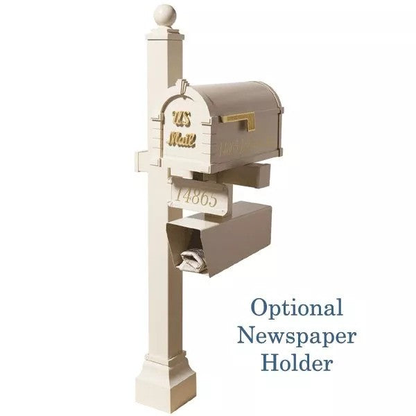 Fleur de lis Keystone Series Mailbox and Deluxe Double Mount Post Packages