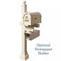 Fleur de lis Keystone Series Mailbox and Deluxe Double Mount Post Packages