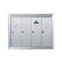 4 Compartment Surface Mount Vertical Mailboxes - Anodized Aluminum