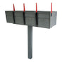 Mail Boss Ultimate High Security Locking Quadruple Mailbox & Post Package