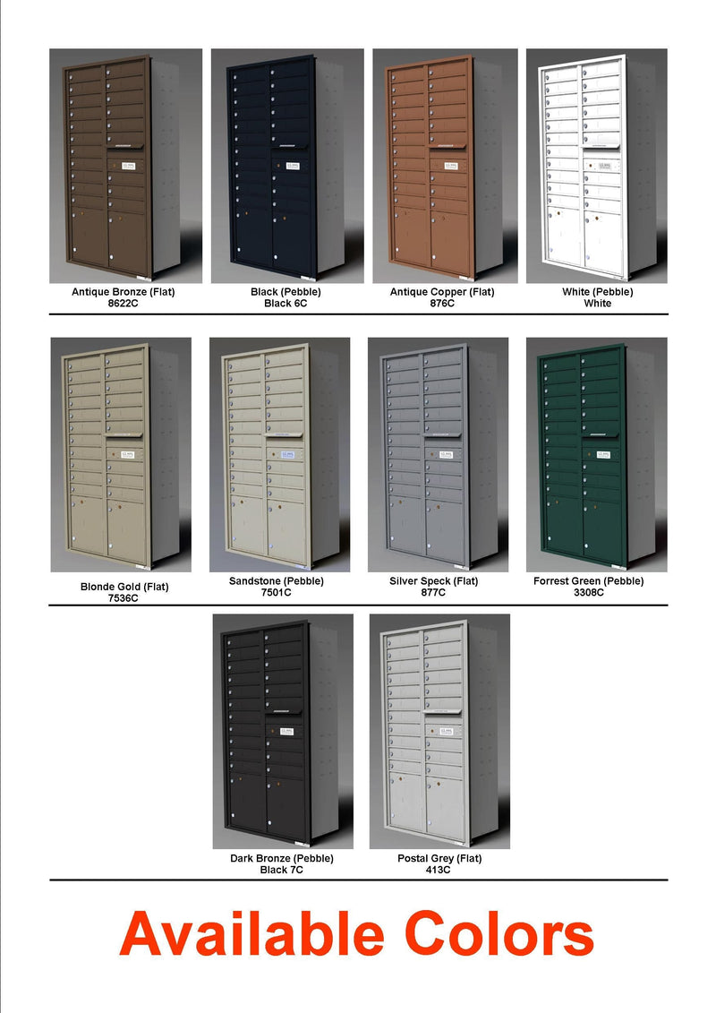 Surface Mount Collar - 9 Door High for Double Column 4C Mailbox