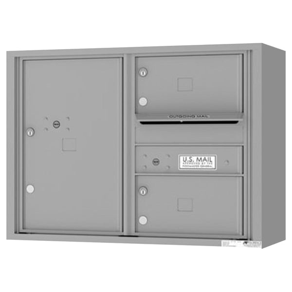 Florence 4C Horizontal Mailbox - 2 Doors, 1 Parcel Locker - 6 Doors High Private Access