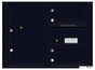 Front Loading Double Column Commercial Mailbox with 2 Tenant Compartments and 1 Parcel Locker-Black (BK)