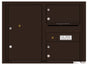 Front Loading Double Column Commercial Mailbox with 2 Tenant Compartments and 1 Parcel Locker-Dark Bronze (DB)