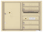 Front Loading Double Column Commercial Mailbox with 4 Tenant Compartments and 1 Parcel Locker-Sandstone (SD)