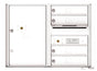 Front Loading Double Column Commercial Mailbox with 4 Tenant Compartments and 1 Parcel Locker-White (WH)