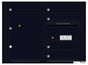 Front Loading Double Column Commercial Mailbox with 5 Tenant Doors and 1 Parcel Locker-Black (BK)