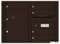 Front Loading Double Column Commercial Mailbox with 5 Tenant Doors and 1 Parcel Locker-Dark Bronze (DB)