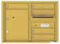 Front Loading Double Column Commercial Mailbox with 5 Tenant Doors and 1 Parcel Locker-Gold Speck (GS)
