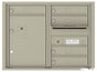Front Loading Double Column Commercial Mailbox with 5 Tenant Doors and 1 Parcel Locker-Postal Grey (PG)