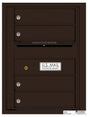 Front Loading Single Column Extra-Large Commercial Mailbox with 4 Tenant Compartments-Dark Bronze (DB)