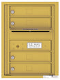 Front Loading Single Column Extra-Large Commercial Mailbox with 4 Tenant Compartments-Gold Speck (GS)
