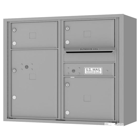 Florence 4C Horizontal Mailbox - 3 Doors, 1 Parcel Locker - 7 Doors High Private Access