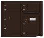 Front Loading Double Column Commercial Mailbox with 3 Tenant Doors and 1 Parcel Locker-Dark Bronze (DB)