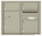 Front Loading Double Column Commercial Mailbox with 3 Tenant Doors and 1 Parcel Locker-Postal Grey (PG)
