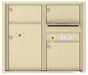 Front Loading Double Column Commercial Mailbox with 3 Tenant Doors and 1 Parcel Locker-Sandstone (SD)