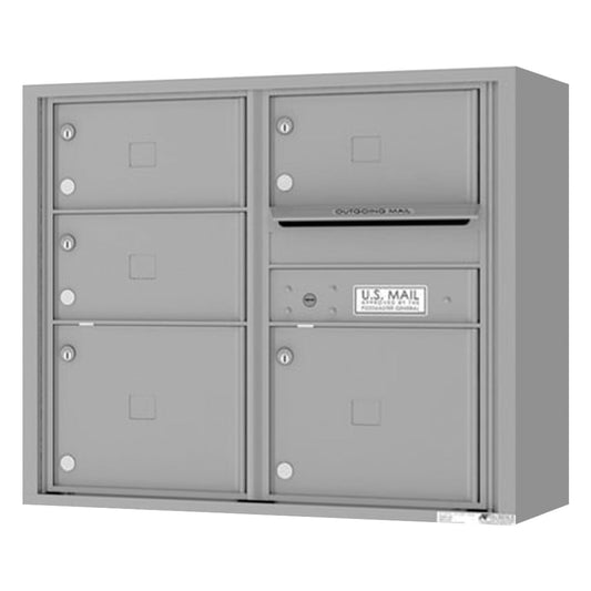 Florence 4C Horizontal Mailbox - 5 Doors - 7 Doors High - Double Column Private Access