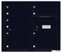 Front Loading Double Column Commercial Mailbox with 5 Tenant Doors-Black (BK)