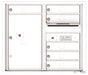 Front Loading Double Column Commercial Mailbox with 6 Tenant Doors and 1 Parcel Locker-White (WH)