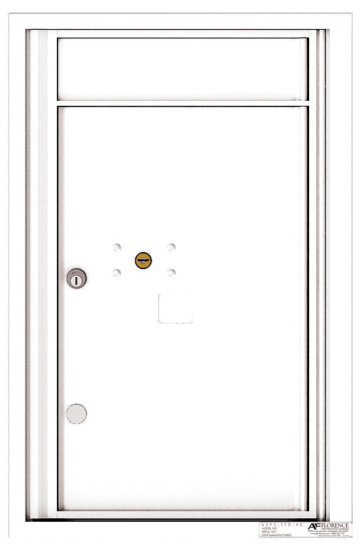 Front Loading Commercial Mailbox Extra-Large Parcel Locker-White (WH)