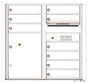 Front Loading Commercial Mailbox with 9 Tenant Compartments and 1 Parcel Locker-White (WH)