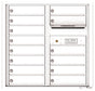 Front Loading Commercial Mailbox with 14 Tenant Compartments-White (WH)