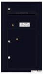 Front Loading Commercial Mailbox with 1 Tenant Compartment and 1 Parcel Locker-Black (BK)