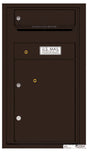 Front Loading Commercial Mailbox with 1 Tenant Compartment and 1 Parcel Locker-Dark Bronze (DB)