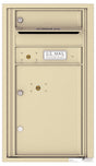 Front Loading Commercial Mailbox with 1 Tenant Compartment and 1 Parcel Locker-Sandstone (SD)