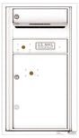 Front Loading Commercial Mailbox with 1 Tenant Compartment and 1 Parcel Locker-White (WH)