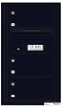 Front Loading Commercial Mailbox with 3 Tenant Compartments-Black (BK)