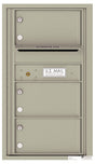 Front Loading Commercial Mailbox with 3 Tenant Compartments-Postal Grey (PG)