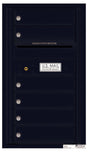 Front Loading Commercial Mailbox with 6 Tenant Compartments-Black (BK)