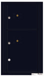 Front Loading Fully Recessed Single Column Commercial Mailbox with 2 Parcel Lockers-Black (BK)