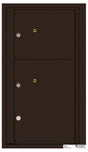 Front Loading Fully Recessed Single Column Commercial Mailbox with 2 Parcel Lockers-Dark Bronze (DB)