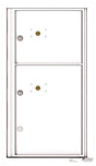 Front Loading Fully Recessed Single Column Commercial Mailbox with 2 Parcel Lockers-White (WH)