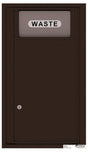 Versatile Front Loading Single Column Trash Receptacle Recycling Bin-Dark Bronze (DB)