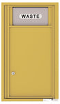 Versatile Front Loading Single Column Trash Receptacle Recycling Bin-Gold Speck (GS)