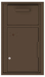 Versatile Front Loading Single Column Mailbox Collection Drop Box with Pull Down Hopper - 4C08S-HOP-Antique Bronze (AB)
