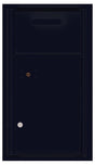 Versatile Front Loading Single Column Mailbox Collection Drop Box with Pull Down Hopper - 4C08S-HOP-Black (BK)