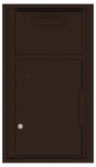Versatile Front Loading Single Column Mailbox Collection Drop Box with Pull Down Hopper - 4C08S-HOP-Dark Bronze (DB)