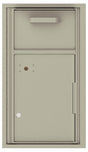 Versatile Front Loading Single Column Mailbox Collection Drop Box with Pull Down Hopper - 4C08S-HOP-Postal Grey (PG)