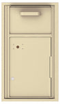 Versatile Front Loading Single Column Mailbox Collection Drop Box with Pull Down Hopper - 4C08S-HOP-Sandstone (SD)